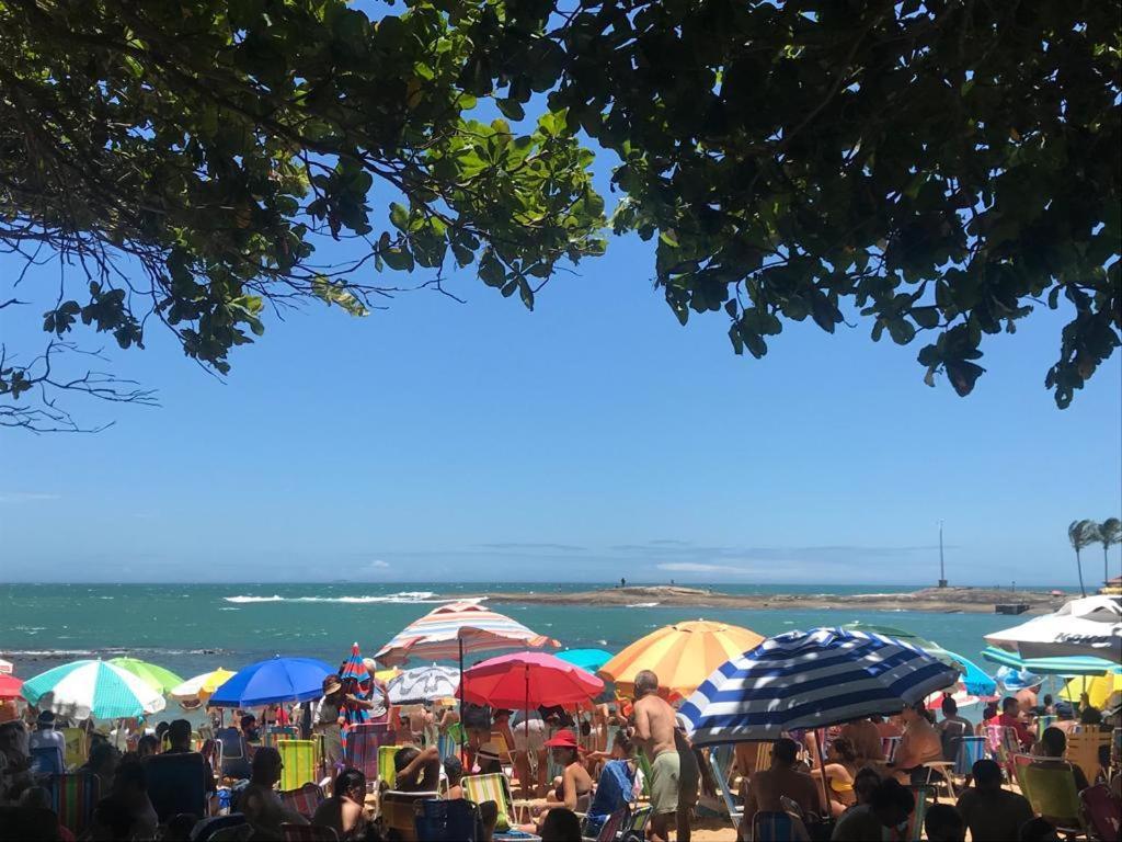 Apartamento Pe Na Areia E Aguas Tranquilas No Centro De Гуарапарі Екстер'єр фото
